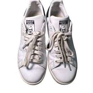 Adidas White and Navy Sneakers size 7